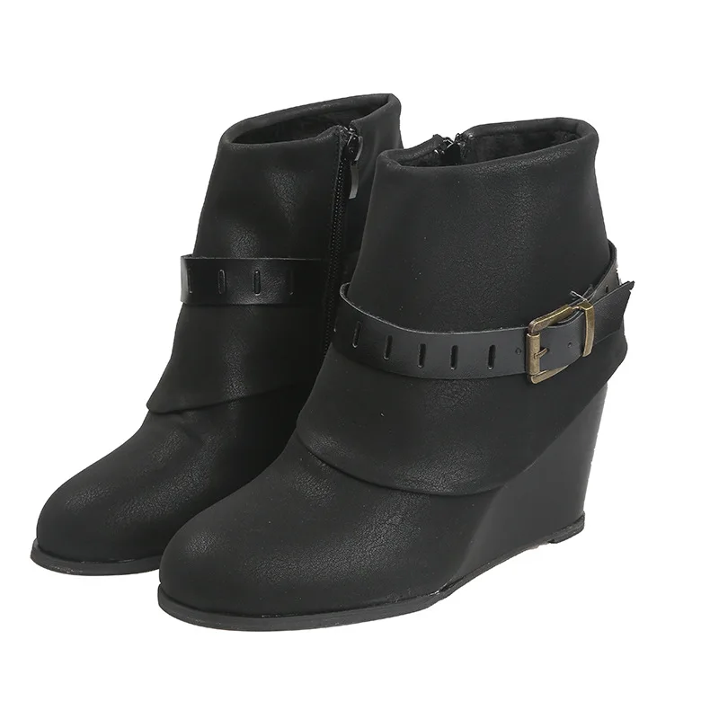 2020 New Women Ankle Boots High Heels Pumps Booties Plus Size Autumn Wedges PU Leather Shoes Woman Zapatos De Mujer
2020 New Women Ankle Boots High Heels Pumps Booties Plus Size Autumn Wedges PU Leather Shoes Woman Zapatos De Mujer