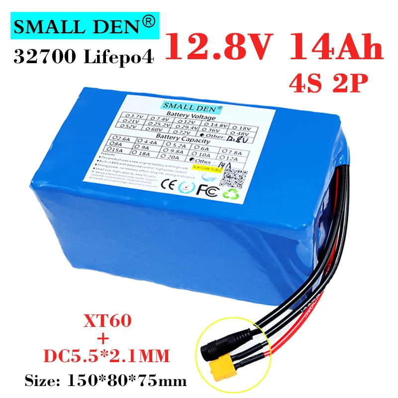 Аккумулятор 12,8 В 14 Ач 32700 Lifepo4 4S2P с одинаковым портом, зарядка и разряд со сбалансированным распылителем BMS 40A, источник питания 12 В
Аккумулятор 12,8 В 14 Ач 32700 Lifepo4 4S2P с одинаковым портом, зарядка и разряд со сбалансированным распылителем BMS 40A, источник питания 12 В