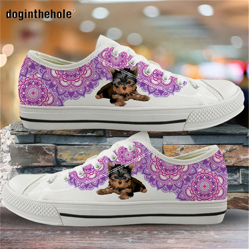 Doginthehole Shoes For Women Yorkshire Terrier Mandala Pattern Women Vulcanized Sneakers Female Low Top Canvas Shoes Comfortable
Doginthehole Shoes For Women Yorkshire Terrier Mandala Pattern Women Vulcanized Sneakers Female Low Top Canvas Shoes Comfortable
