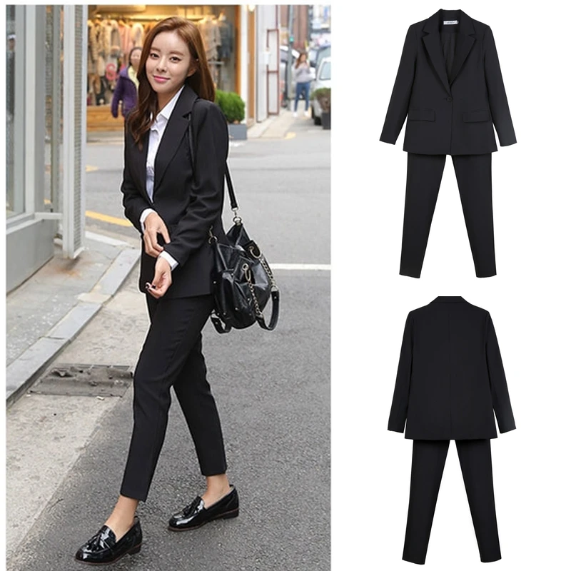 Work Pant Suits two Piece Set For Women Business Interview Suit Set Uniform Blazer And Pencil Pant Office Lady Suit
Work Pant Suits two Piece Set For Women Business Interview Suit Set Uniform Blazer And Pencil Pant Office Lady Suit