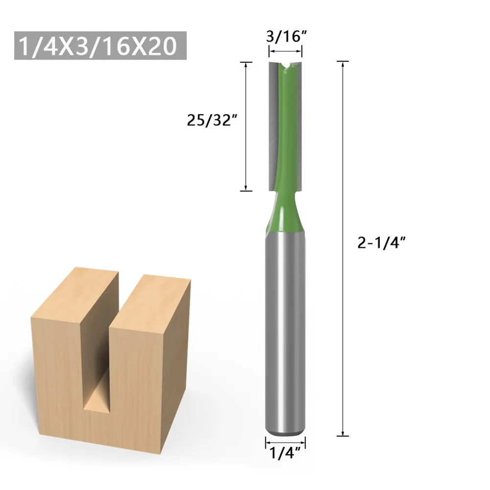 7Pcs/Set 1/4 Shank Single Double Flute Straight Router Bit For Woodworking Tool Set Power Multi-function Tool Accessories
7Pcs/Set 1/4 Shank Single Double Flute Straight Router Bit For Woodworking Tool Set Power Multi-function Tool Accessories