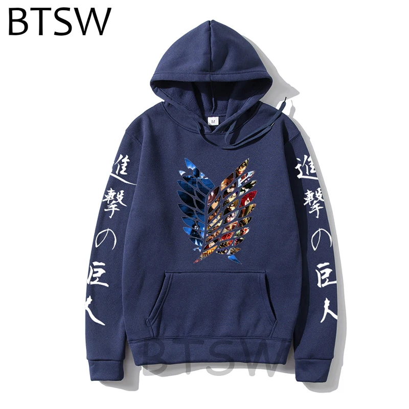 Japanese Anime Hoodie Attack on Titan Shingeki No Kyojin Survey Corps Cosplay Costume High Quality Graphic Print Jacket Coat | Мужская