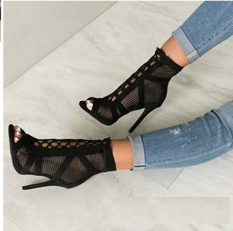 2021 Fashion Basic Sandals Boots Women High Heels Pumps Sexy Hollow Out Mesh Lace-Up Cross-tied Boots Party Shoes Party
2021 Fashion Basic Sandals Boots Women High Heels Pumps Sexy Hollow Out Mesh Lace-Up Cross-tied Boots Party Shoes Party