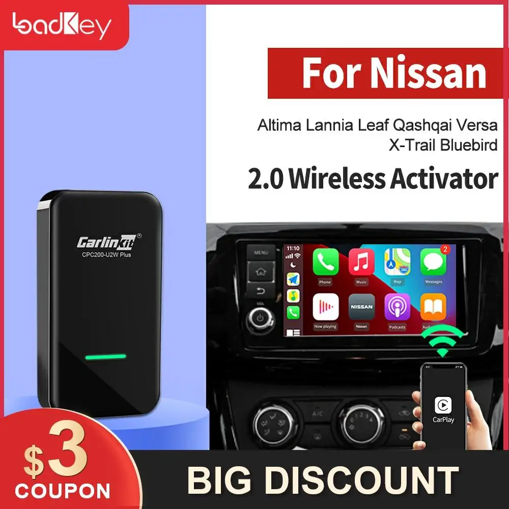 Loadkey & Carlinkit 2.0 CarPlay Wireless For Nissan Qashqai J10 J11 Altima Lannia Leaf Versa X- Trail Bluebird Geniss Teana XV
Loadkey & Carlinkit 2.0 CarPlay Wireless For Nissan Qashqai J10 J11 Altima Lannia Leaf Versa X- Trail Bluebird Geniss Teana XV
