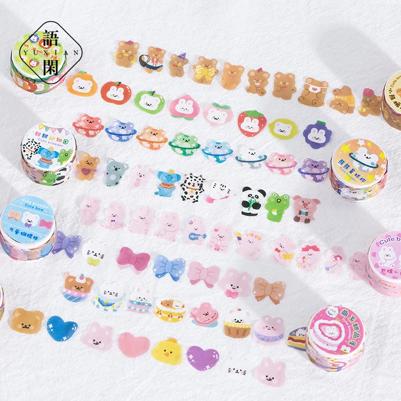 100Pcs Cute Bow Bear Rabbit Masking Washi Tape Diy Decorative Diary Journal Scrapbooking Planner Label Sticker Kawaii Stationery
100Pcs Cute Bow Bear Rabbit Masking Washi Tape Diy Decorative Diary Journal Scrapbooking Planner Label Sticker Kawaii Stationery