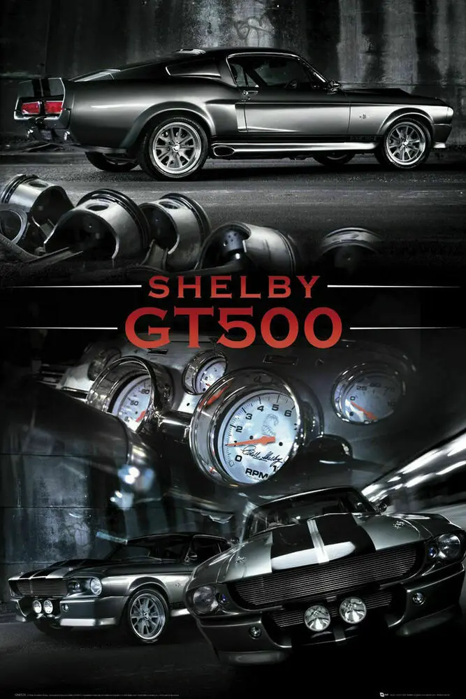 Ford Shelby Mustang GT500 гонки металлический жестяной знак плакат настенный налет | Дом и