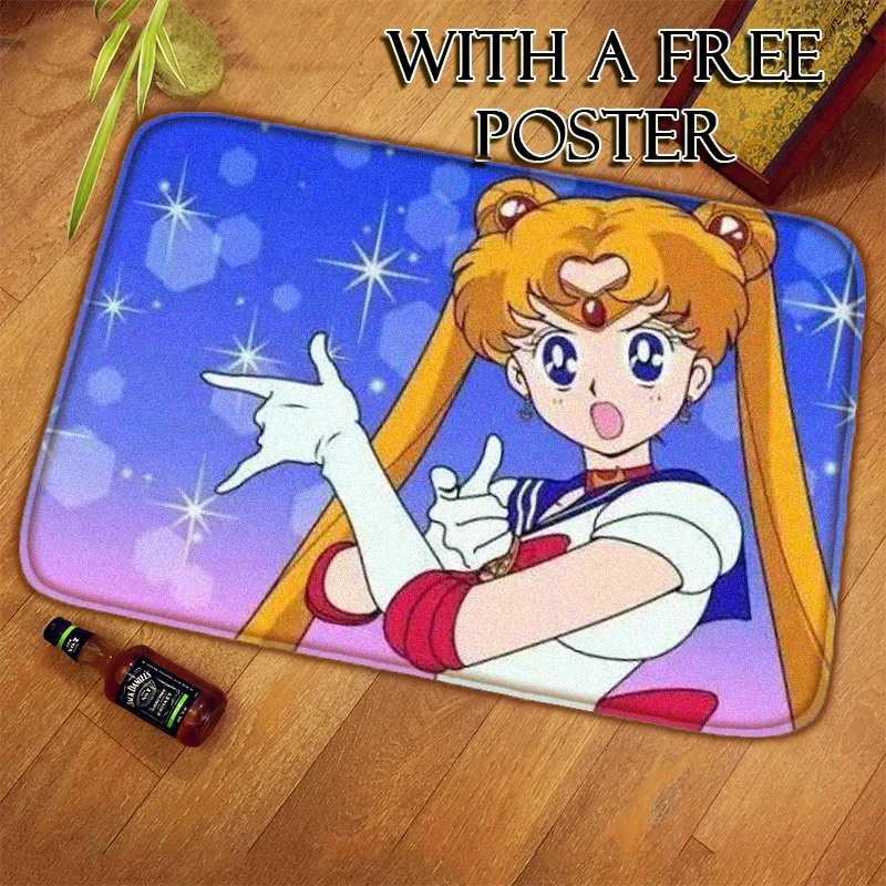 50cmx80cm Sailor Moon Classic Animation Doormat Anti Skid Pink Rug Girl's Room Decoration Floor Carpet Bedroom Anime Room Decor
50cmx80cm Sailor Moon Classic Animation Doormat Anti Skid Pink Rug Girl's Room Decoration Floor Carpet Bedroom Anime Room Decor