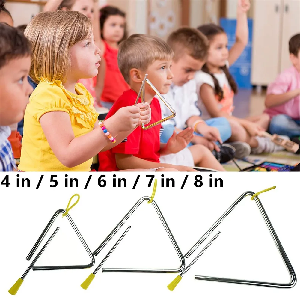 4-8 Inch Metal Musical Triangle Steel Percussion Educational Instrument Kids Toy Strong And Sturdy Triangle
4-8 Inch Metal Musical Triangle Steel Percussion Educational Instrument Kids Toy Strong And Sturdy Triangle