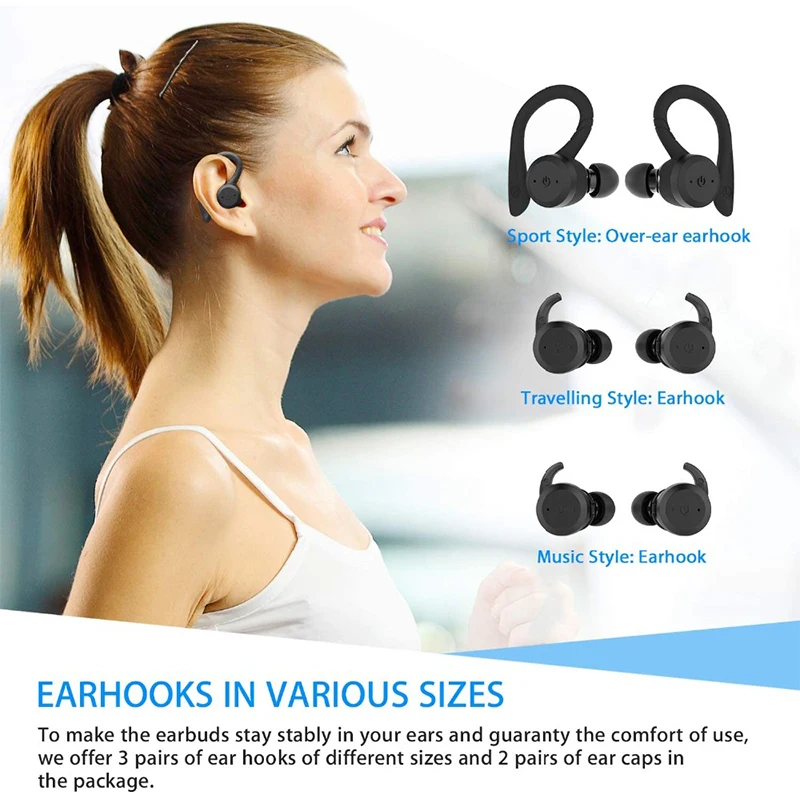 GDLYL 20 Hours Play time Swimming Waterproof Bluetooth Earphone Dual Wear Style Sport Wireless Headset TWS Ipx7 Earbuds Stereo 
GDLYL 20 Hours Play time Swimming Waterproof Bluetooth Earphone Dual Wear Style Sport Wireless Headset TWS Ipx7 Earbuds Stereo