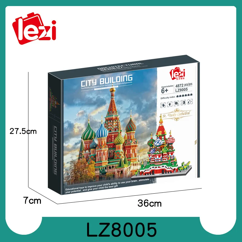 LZ8005 Building Series Colorful Cathedral Building Blocks Particle Puzzle Assembling Toy
LZ8005 Building Series Colorful Cathedral Building Blocks Particle Puzzle Assembling Toy