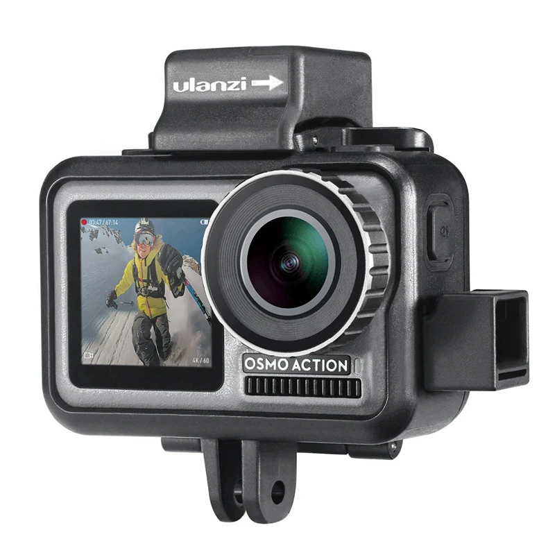 Адаптер для кронштейна микрофона Ulanzi DJI OSMO ACTION Cage Case спортивной камеры Vlog