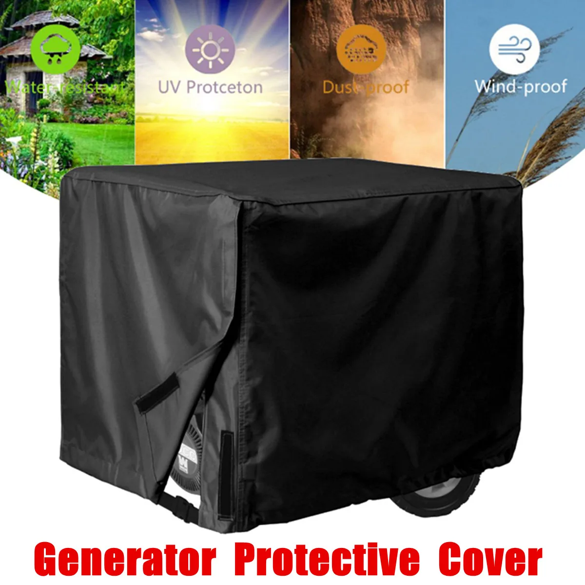 Black Generator Cover Windproof Protective Cover Canopy Shelter Waterproof Oxford Cloth All-Purpose Covers Accessories 3 Sizes
Black Generator Cover Windproof Protective Cover Canopy Shelter Waterproof Oxford Cloth All-Purpose Covers Accessories 3 Sizes