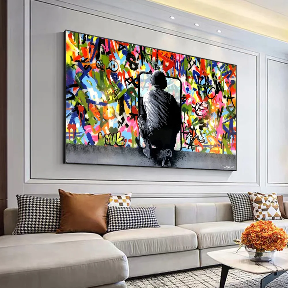 Behind the Curtain Graffiti Art Posters and Prints on Canvas Painting Street Wall Art Canvas Picture for Living Room Home Decor
Behind the Curtain Graffiti Art Posters and Prints on Canvas Painting Street Wall Art Canvas Picture for Living Room Home Decor