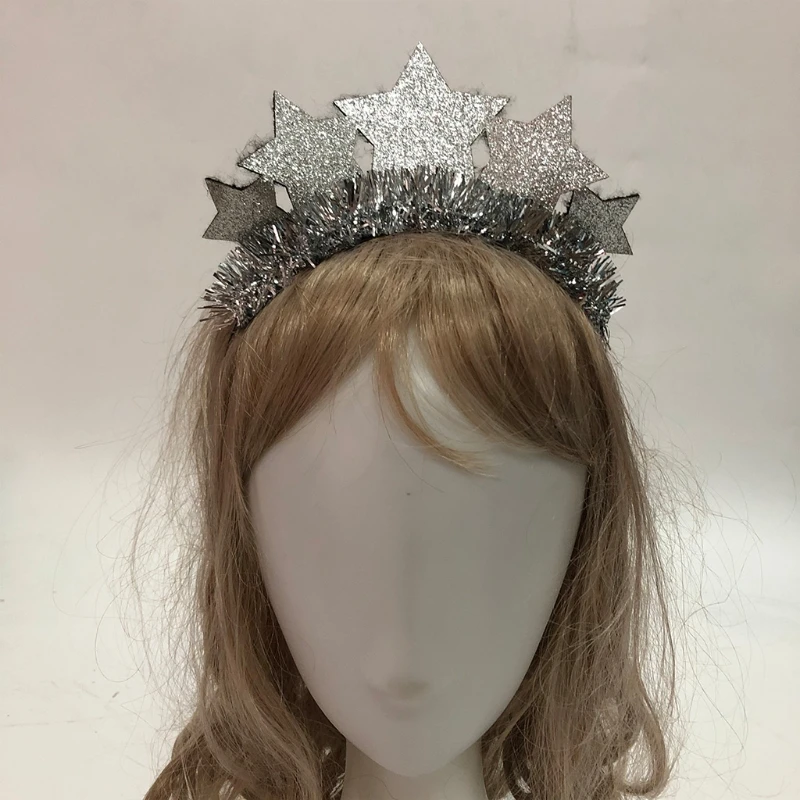 Stars Headband New Year Tiara Christmas Hair Hoop Glitter Tinsel Headdress Novelty Photo Props Party Hair Supplies
Stars Headband New Year Tiara Christmas Hair Hoop Glitter Tinsel Headdress Novelty Photo Props Party Hair Supplies