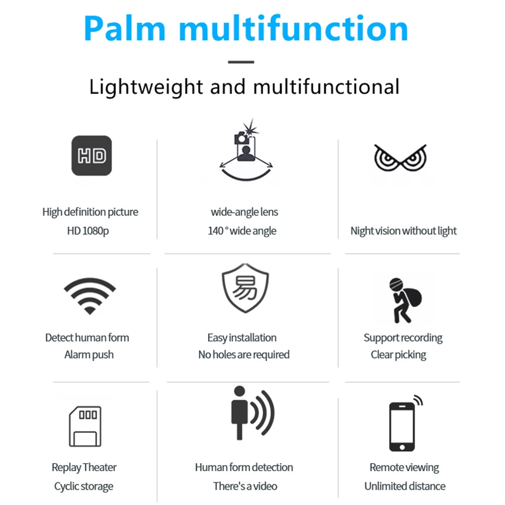 1080P HD IP mini camera wireless Wifi security remote control surveillance night vision mobile detection Home SurveillanceCamera
1080P HD IP mini camera wireless Wifi security remote control surveillance night vision mobile detection Home SurveillanceCamera