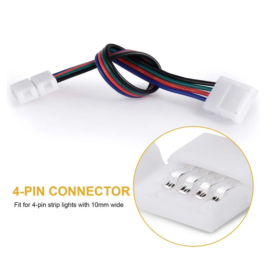 1-10Pcs 4Pin 10mm Width RGB LED Strip Connector Cable SM Male Female Connector Wire Cable Adapter For LED Strip SMD5050 Ribbon
1-10Pcs 4Pin 10mm Width RGB LED Strip Connector Cable SM Male Female Connector Wire Cable Adapter For LED Strip SMD5050 Ribbon