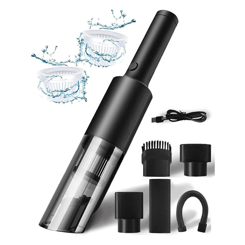 Handheld Vacuum Cleaner Cordless, 6000Pa Car Vac Fast USB Rechargeable Car Cleaner Lightweight Wet-Dry Cleaner
Handheld Vacuum Cleaner Cordless, 6000Pa Car Vac Fast USB Rechargeable Car Cleaner Lightweight Wet-Dry Cleaner