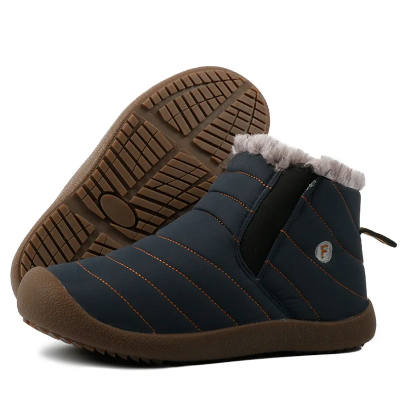 2018 Winter new men's cashmere warm boots leisure mens shoes winter boots