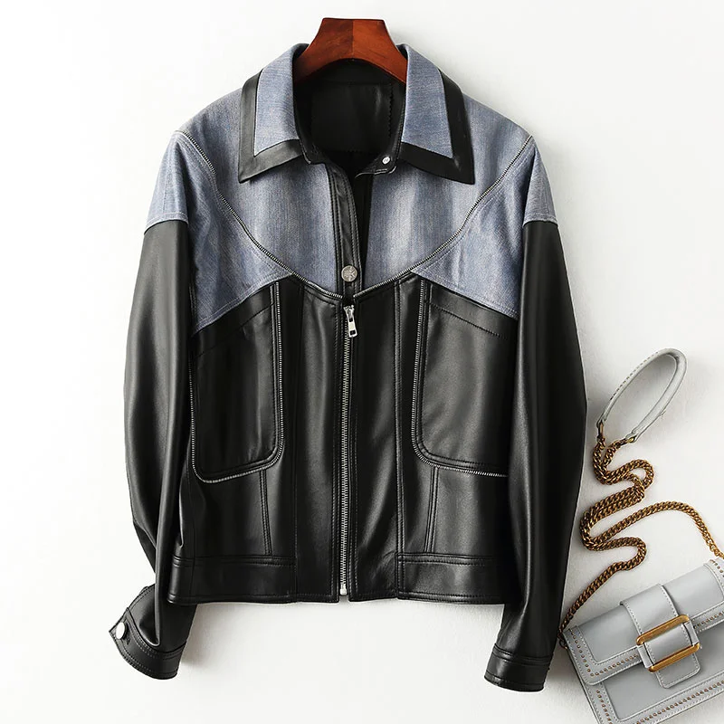 Short denim jacket with zipper, genuine leather jacket washed, slim street fit, lambskin jacket for biker, black dress with
Short denim jacket with zipper, genuine leather jacket washed, slim street fit, lambskin jacket for biker, black dress with