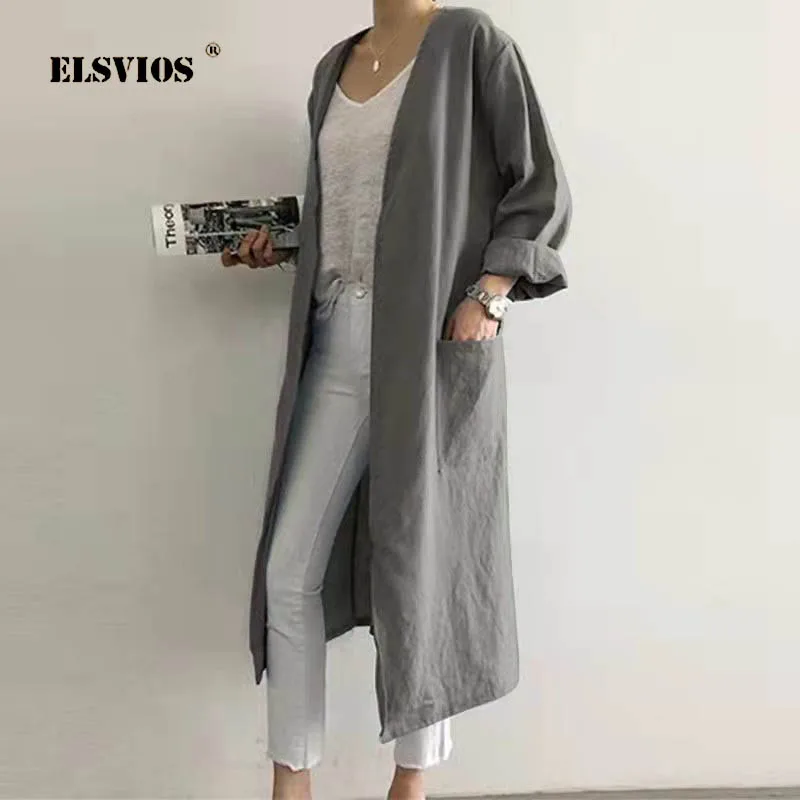 Fall Casual Women Solid Color V Neck Korean Straight Trench Cardigan Fashion Thin Plus Size Long Sleeves Coat Elegant Long Coats
Fall Casual Women Solid Color V Neck Korean Straight Trench Cardigan Fashion Thin Plus Size Long Sleeves Coat Elegant Long Coats