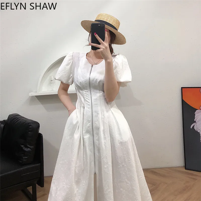 Женское праздничное платье во французском стиле, Белое Облегающее жаккардовое платье-трапеция с коротким рукавом-фонариком, молнией спере...
Женское праздничное платье во французском стиле, Белое Облегающее жаккардовое платье-трапеция с коротким рукавом-фонариком, молнией спере...