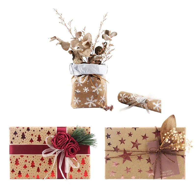 27RE 5 Sheets Christmas Element Gifts Wrapping Paper DIY Present Packing Kraft Wraps
27RE 5 Sheets Christmas Element Gifts Wrapping Paper DIY Present Packing Kraft Wraps