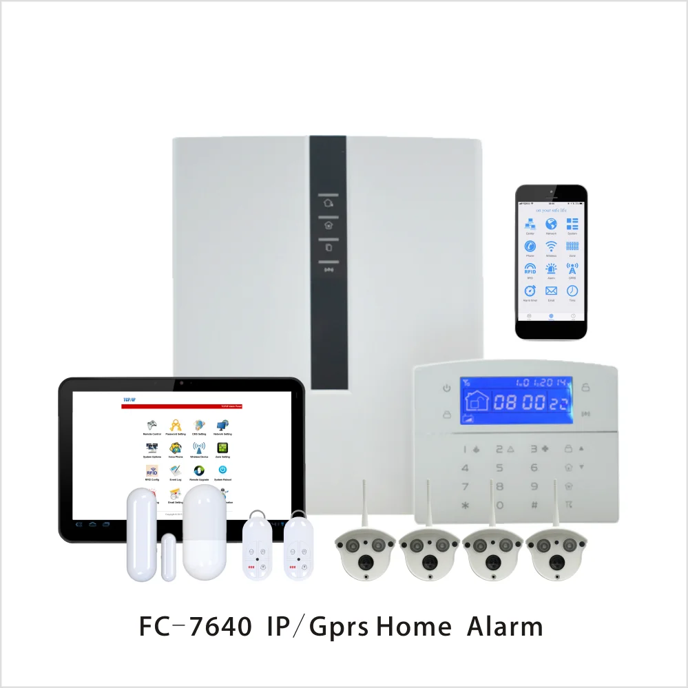 Focus industrial FC-7640 Wired ABS RJ45 TCP IP Smart Home Alarm TCP IP GSM Security Home Alarm System With Outdoor Bullet Camera
Focus industrial FC-7640 Wired ABS RJ45 TCP IP Smart Home Alarm TCP IP GSM Security Home Alarm System With Outdoor Bullet Camera