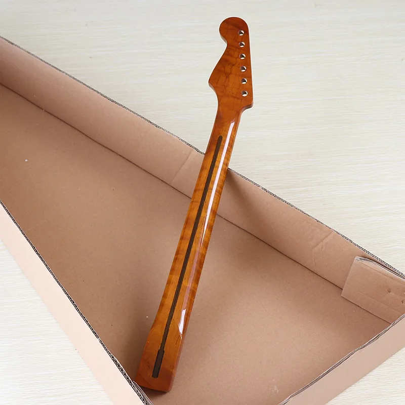Second Degree Canada Roasted Flame Maple ST Neck Orange Glossy One Piece Wood ST Electric Guitar Neck 21 Frets 5.6cm Heel Width
Second Degree Canada Roasted Flame Maple ST Neck Orange Glossy One Piece Wood ST Electric Guitar Neck 21 Frets 5.6cm Heel Width