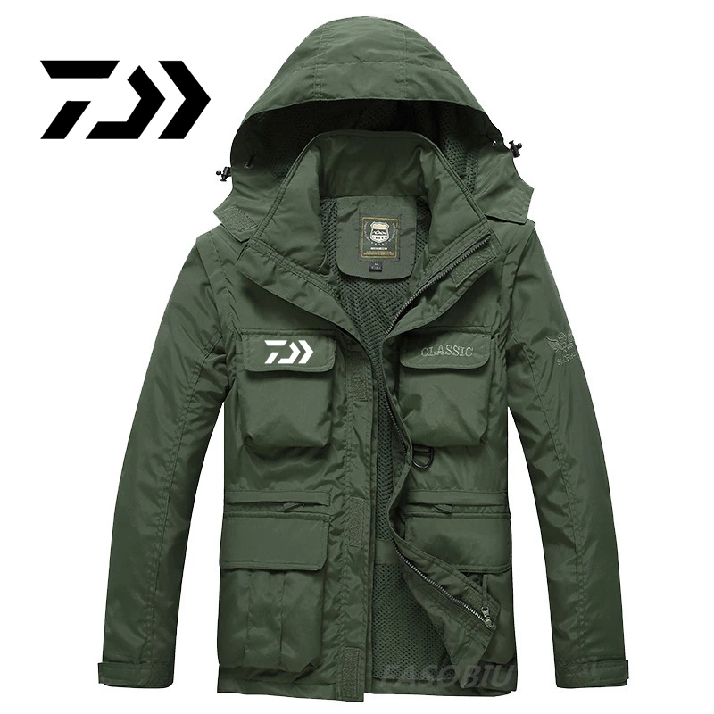 Daiwa Thin Hooded Fishing Jackets Men's Windproof Waterproof Fishing Clothes Quick Dry Outdoor Camping Multi-pocket Clothing
Daiwa Thin Hooded Fishing Jackets Men's Windproof Waterproof Fishing Clothes Quick Dry Outdoor Camping Multi-pocket Clothing