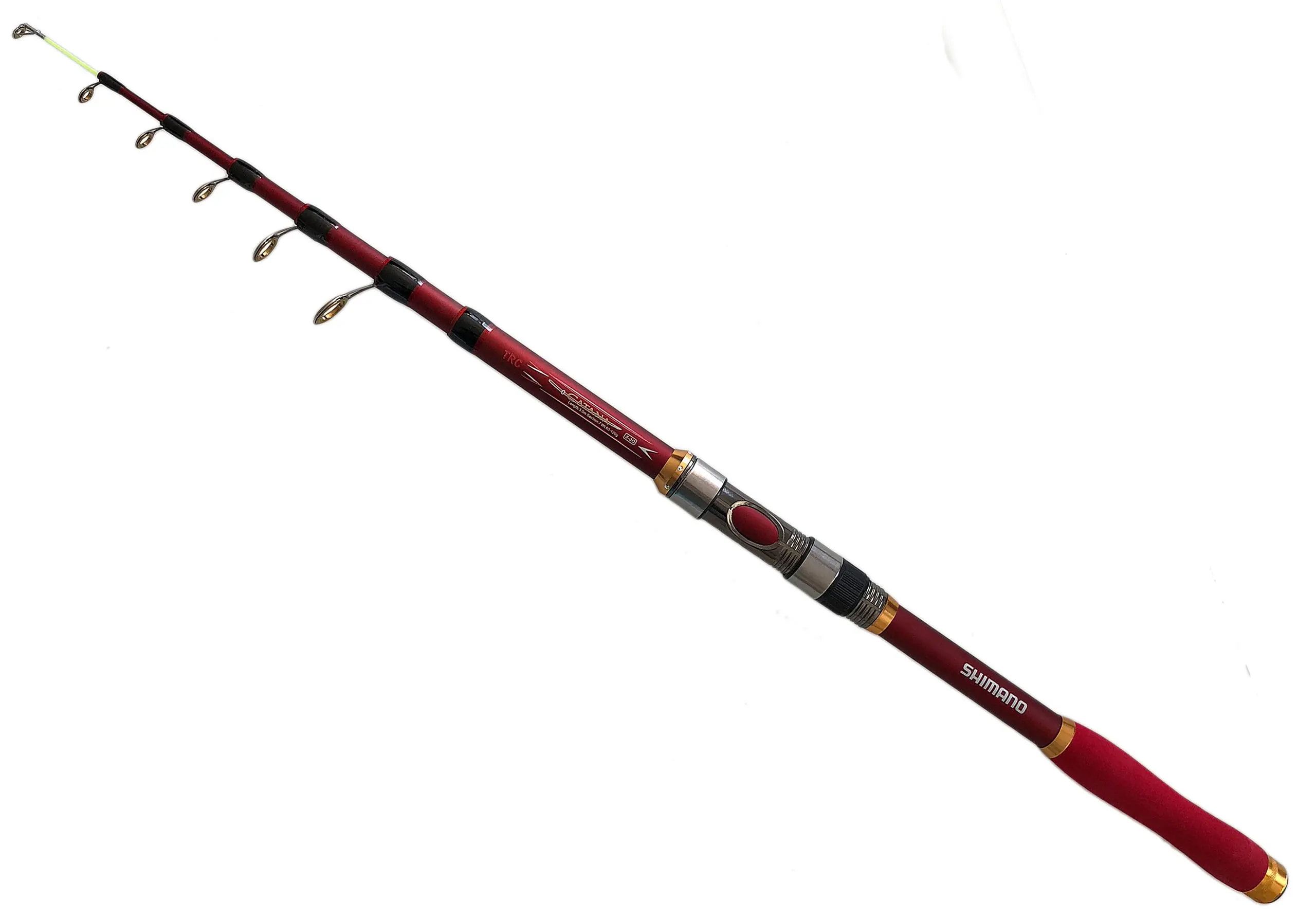 спиннинг для рыбалки телескопический красный тест: 60-120г размер: 2 1м/2 4м/2 7м/3м/3 6м