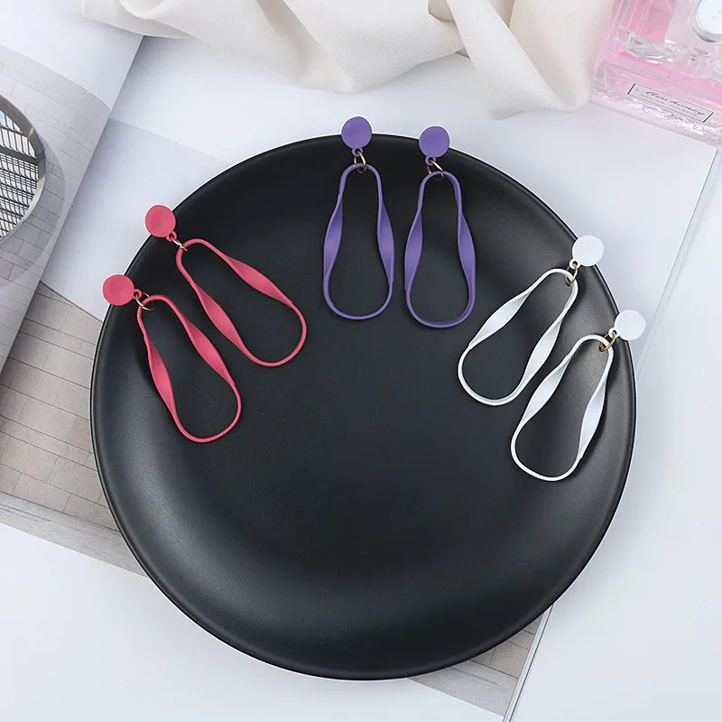 Korean Trendy Matte Paint Simple Geometric Solid Woman Girls Dangle Drop Earrings Fashion Jewelry-LAF
Korean Trendy Matte Paint Simple Geometric Solid Woman Girls Dangle Drop Earrings Fashion Jewelry-LAF