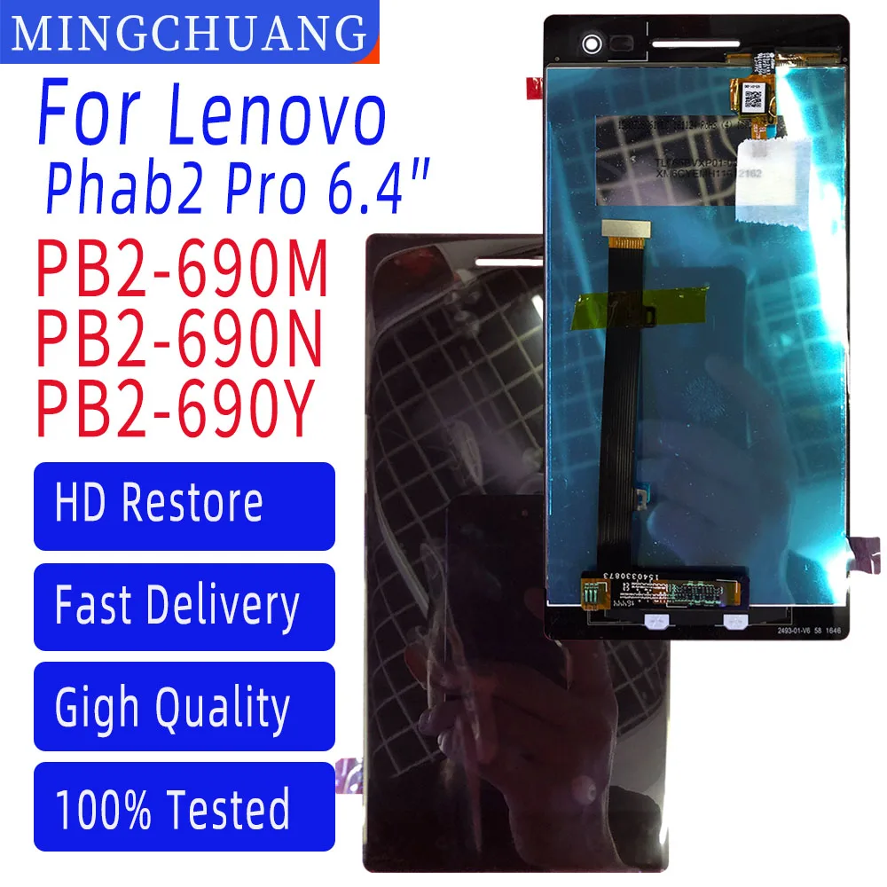 6.4" For Lenovo Phab 2 Pro PB2-690M PB2-690Y P690 LCD Display With Touch Screen Digitizer Glass Panel Assembly Replacement Part
6.4" For Lenovo Phab 2 Pro PB2-690M PB2-690Y P690 LCD Display With Touch Screen Digitizer Glass Panel Assembly Replacement Part