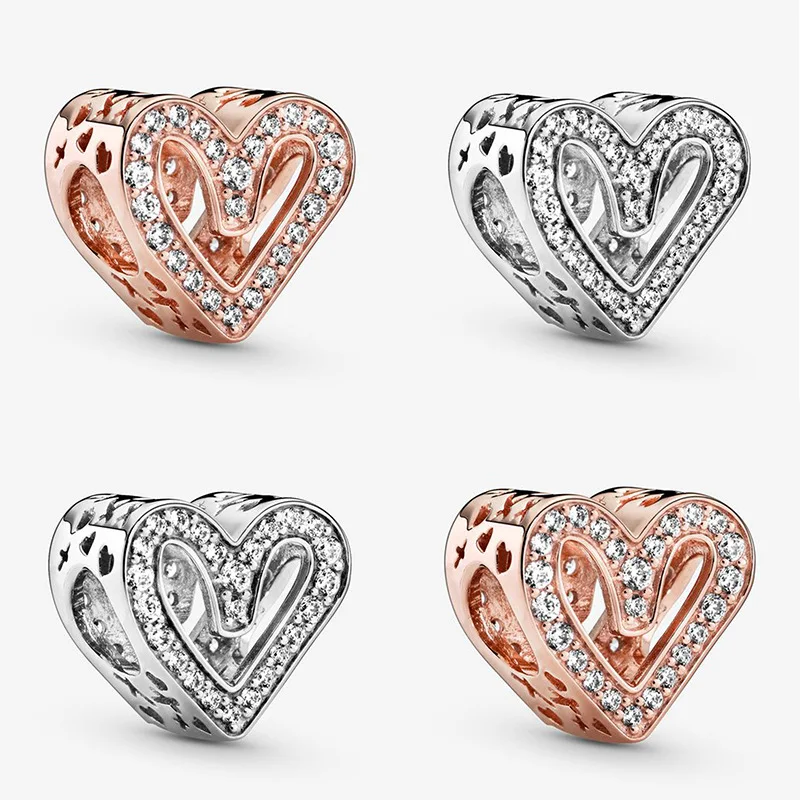 Amas 925 Silver Valentine's Silver Rose Gold Hollow Bright Hand-painted Love Charm Fit Original Bracelet Necklace DIY Jewelry
Amas 925 Silver Valentine's Silver Rose Gold Hollow Bright Hand-painted Love Charm Fit Original Bracelet Necklace DIY Jewelry