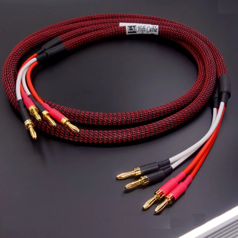 1 Pair DIY Amplifier Line Speaker Cable True 4N Oxygen Free Copper 4 Square Banana Head
1 Pair DIY Amplifier Line Speaker Cable True 4N Oxygen Free Copper 4 Square Banana Head