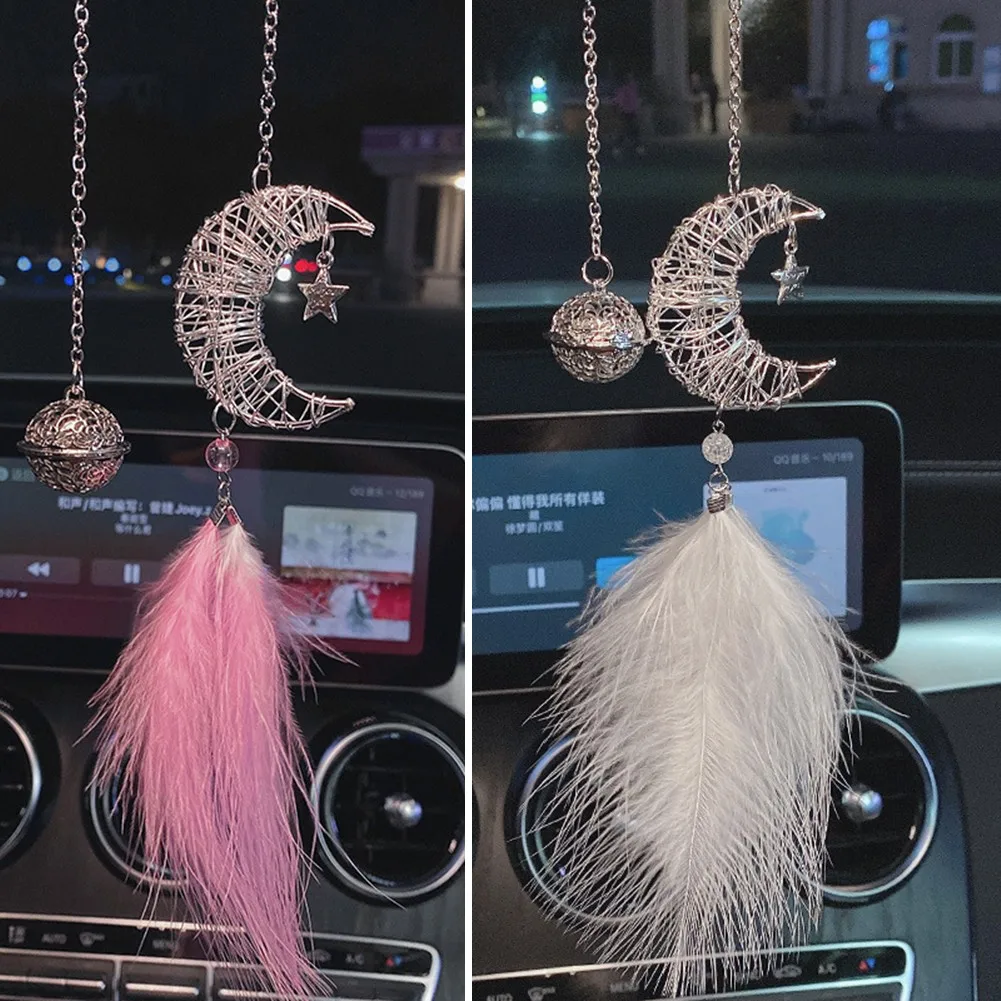 Universal Car Decoration Rearview Mirror Female Ornaments Starry Moon Dream Mirror Metal+feather Car Ornaments
Universal Car Decoration Rearview Mirror Female Ornaments Starry Moon Dream Mirror Metal+feather Car Ornaments