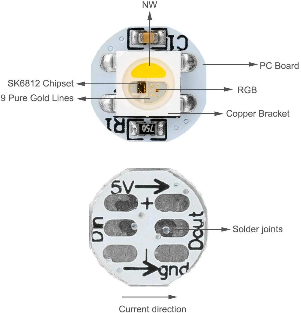WS2812B SK6812 светодиодный чип 10 ~ 1000 шт. 5050 RGB rgbw SMD WS2812 индивидуально адресуемый