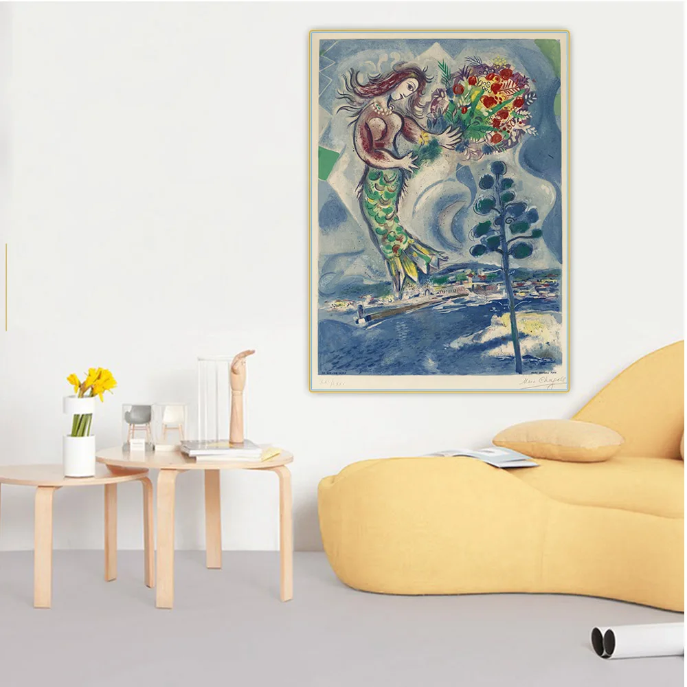 Holover Canvas Oil Painting Marc Chagall"Mermaid Pine"Surrealism Aesthetic Jewish Culture Poetic Wall Art Home Room Decoration
Holover Canvas Oil Painting Marc Chagall"Mermaid Pine"Surrealism Aesthetic Jewish Culture Poetic Wall Art Home Room Decoration