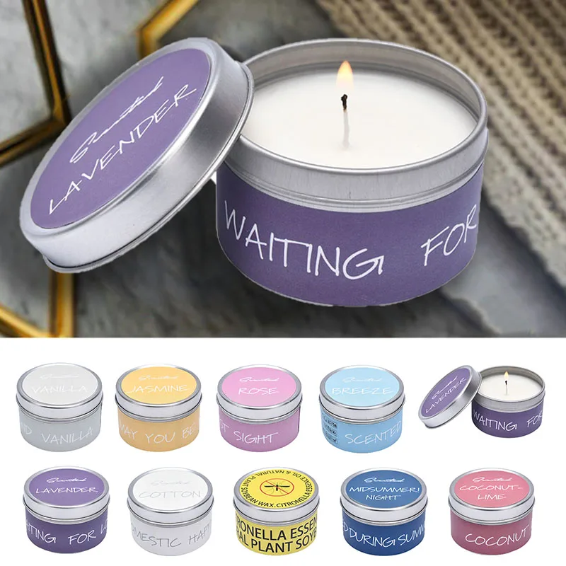 2021 NEW Handmade Candle Plant Essential Oil Small Jar Scented Travel Natural Soy Wax Home Deco 9styles | Дом и сад