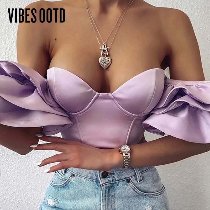 VIBESOOTD атласный пояс для похудения Корсеты и бюстье, блузы и рубашки, блузки Для женщин оборками с открытыми плечами с низким вырезом на спине...
VIBESOOTD атласный пояс для похудения Корсеты и бюстье, блузы и рубашки, блузки Для женщин оборками с открытыми плечами с низким вырезом на спине...