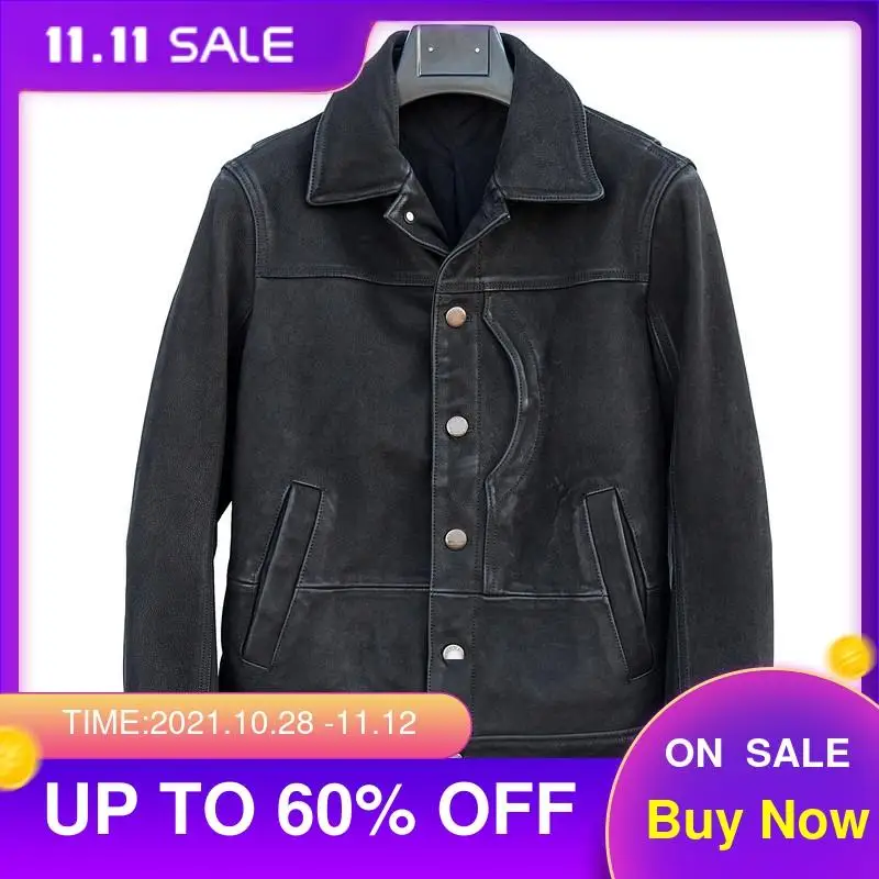 2021 Black Casual Style Genuine Leather Jacket Men Single Breasted Large Size 4XL Real Natural Cowhide Spring Slim Fit Coat
2021 Black Casual Style Genuine Leather Jacket Men Single Breasted Large Size 4XL Real Natural Cowhide Spring Slim Fit Coat
