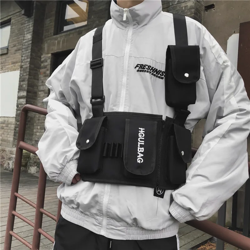 Men's breastplate hip hop streetwear unisex streetwear feature pack military tactical chest bag cross Backpack 
Men's breastplate hip hop streetwear unisex streetwear feature pack military tactical chest bag cross Backpack