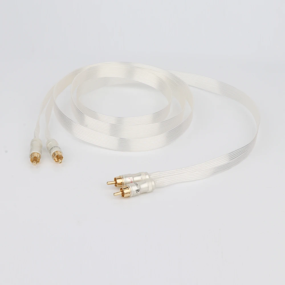 

HIFI Nordost Silver Plated Cable Blue Wgite Heven King Snake Gold Plated 2RCA Male To Male RCA Interconnect Cable