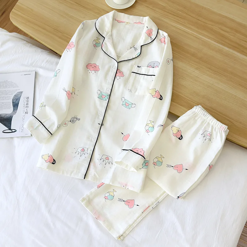 Japanese Style New Clouds Nighty Pajamas for Women 100% Cotton Long-sleeved Two-piece Knitted Cotton Loungewear Set Pijama Women
Japanese Style New Clouds Nighty Pajamas for Women 100% Cotton Long-sleeved Two-piece Knitted Cotton Loungewear Set Pijama Women