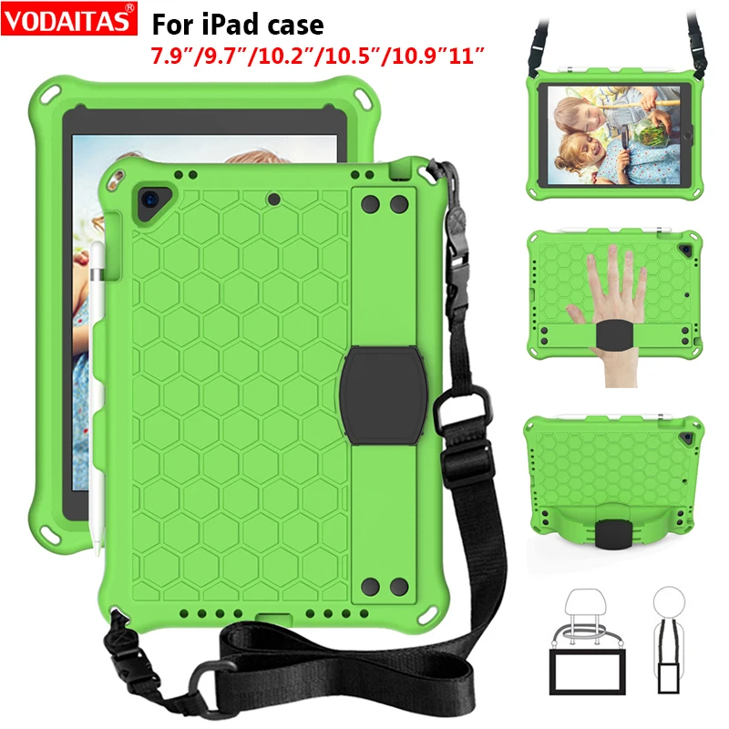 For ipad 5 6 Air 1 2 pro 9.7 10.5 11 case kids strap EVA tablet cover case for ipad 10.2 2019 2020 9.7 2017 2018 mini 1 2 3 4 5
For ipad 5 6 Air 1 2 pro 9.7 10.5 11 case kids strap EVA tablet cover case for ipad 10.2 2019 2020 9.7 2017 2018 mini 1 2 3 4 5