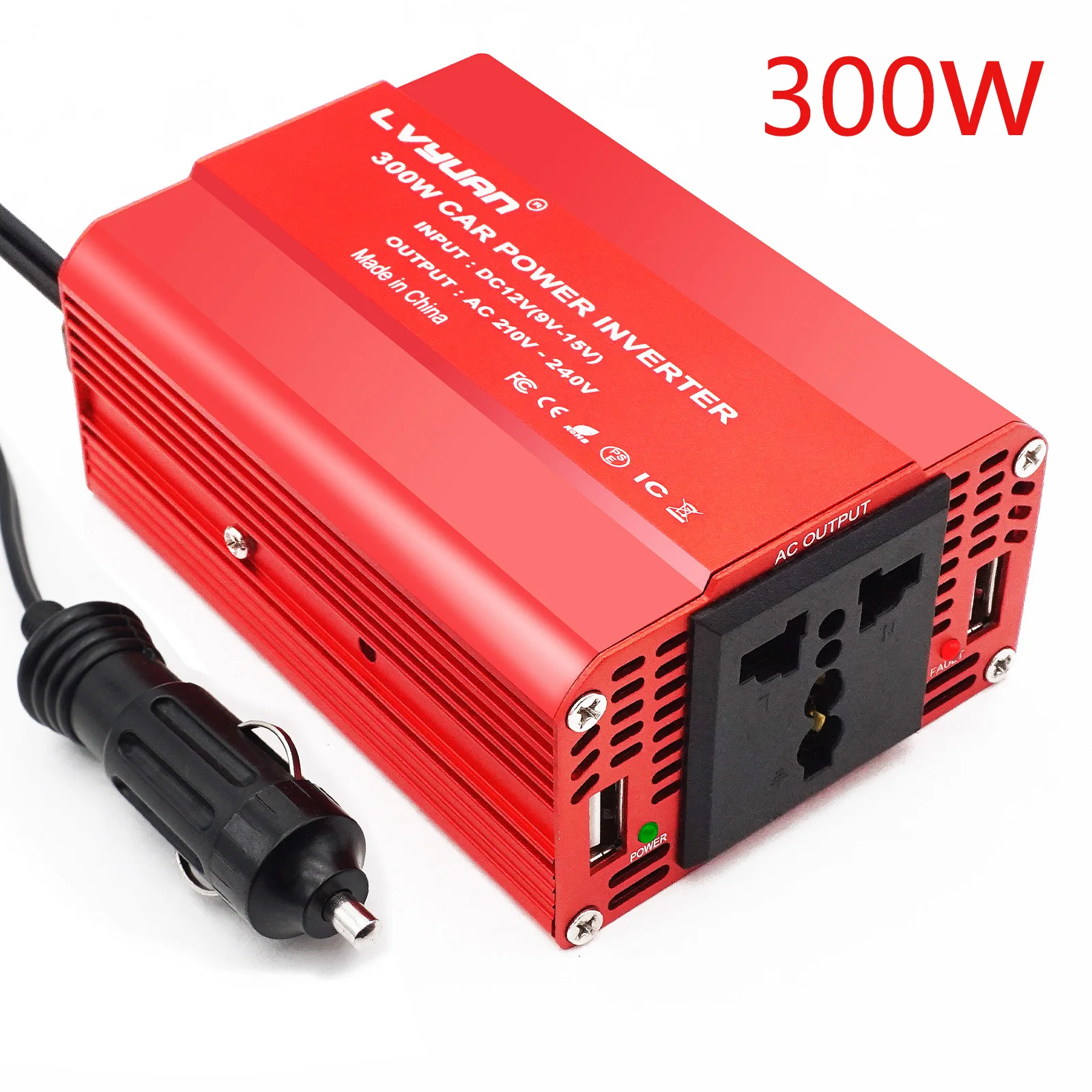 Off-grid 300W Car Inverter DC 12V To AC 110V 220V 3.1A Dual USB Car Adapter Converter Auto Charger Modified Sine Wave US Socket
Off-grid 300W Car Inverter DC 12V To AC 110V 220V 3.1A Dual USB Car Adapter Converter Auto Charger Modified Sine Wave US Socket