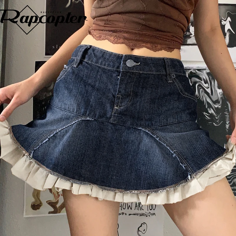 Rapcopter Y2K Tassel Denim Skirts Pleated Cute A-Line Prepply Mini Skirts Women Streetwear Pockets Korean Chic Grungfits Summer
Rapcopter Y2K Tassel Denim Skirts Pleated Cute A-Line Prepply Mini Skirts Women Streetwear Pockets Korean Chic Grungfits Summer