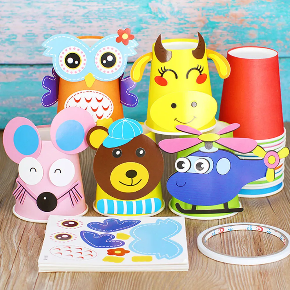 FAST DELIVERY! 12pcs Baby DIY Handmade Paper Animals Cups Sticker Set Kindergarten School Art Craft Developmental Toys
FAST DELIVERY! 12pcs Baby DIY Handmade Paper Animals Cups Sticker Set Kindergarten School Art Craft Developmental Toys