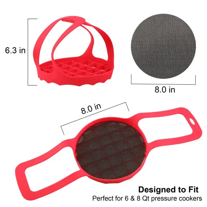 Silicone Pressure Cooker Sling Kitchen Accessories Heat Resistant For 6 Qt/8 Qt Anti-scalding Bakeware Lifter Egg Steamer Rack
Silicone Pressure Cooker Sling Kitchen Accessories Heat Resistant For 6 Qt/8 Qt Anti-scalding Bakeware Lifter Egg Steamer Rack