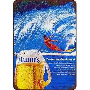 Hamm's Beer Bear Water Sports Vintage Look Metal Sign Wall Stickers Home Decor 20x30cm 
Hamm's Beer Bear Water Sports Vintage Look Metal Sign Wall Stickers Home Decor 20x30cm