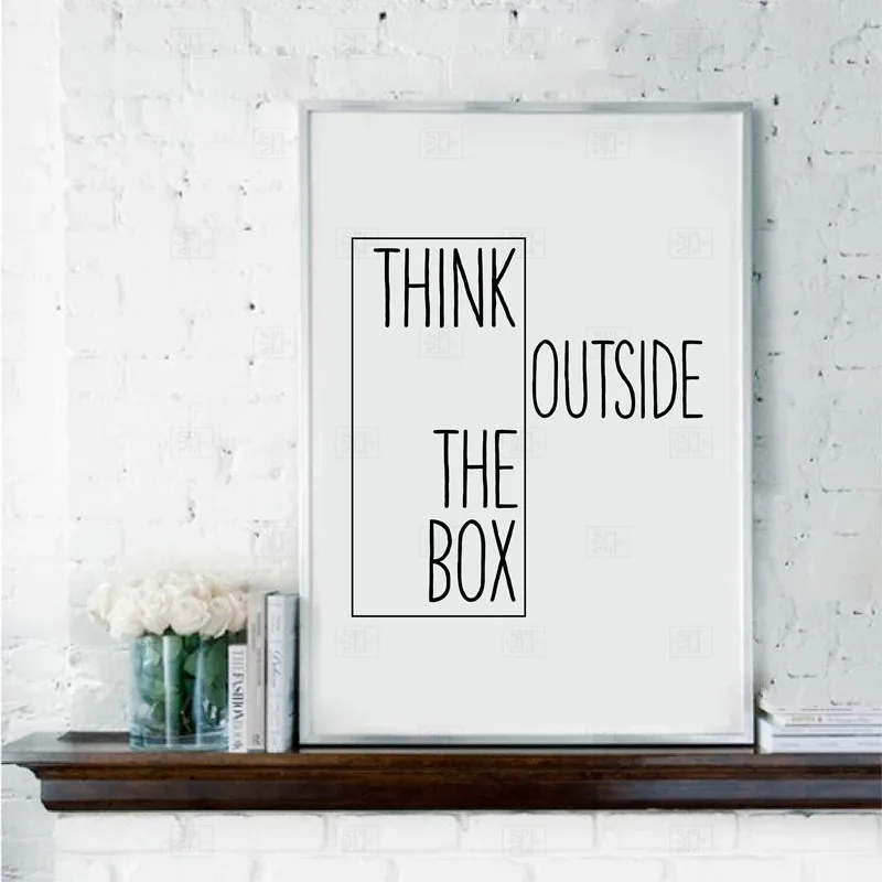 Motivational Print Creative Decor - Think Outside The Box - Home Office Minimal Wall Art Canvas Painting Ideas for Classroom
Motivational Print Creative Decor - Think Outside The Box - Home Office Minimal Wall Art Canvas Painting Ideas for Classroom